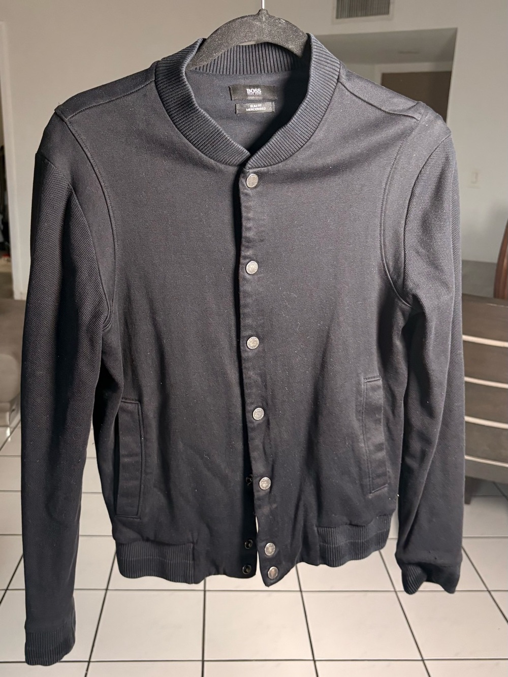 Hugo Boss Black Men's Snap-Front Bomber Jacket